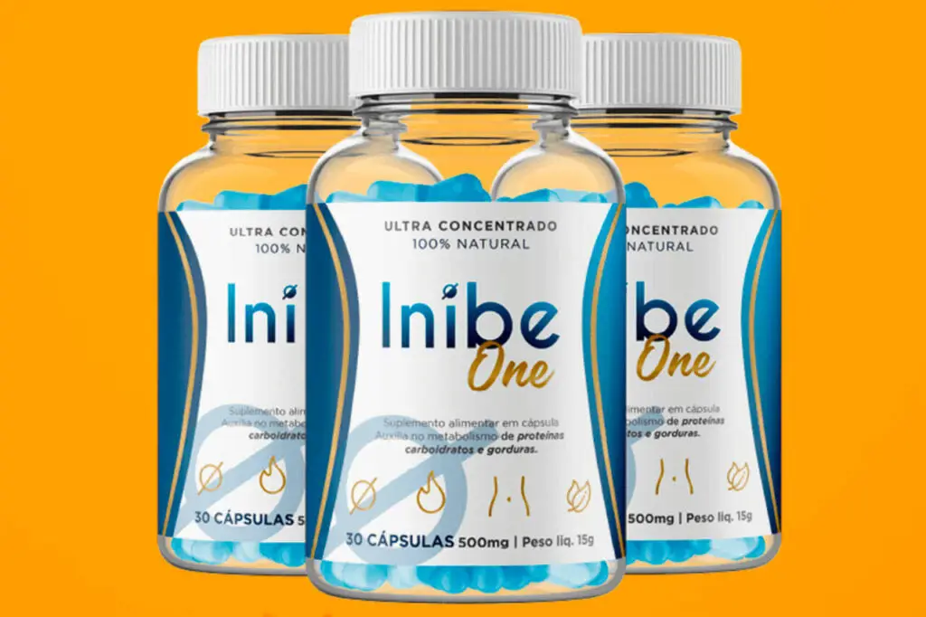 “Frasco do suplemento Inibe One – 60 cápsulas”