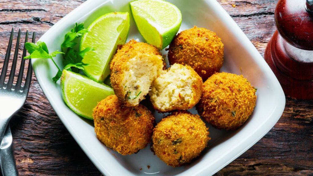 famous brazilian snacks bolinho de bacalhau